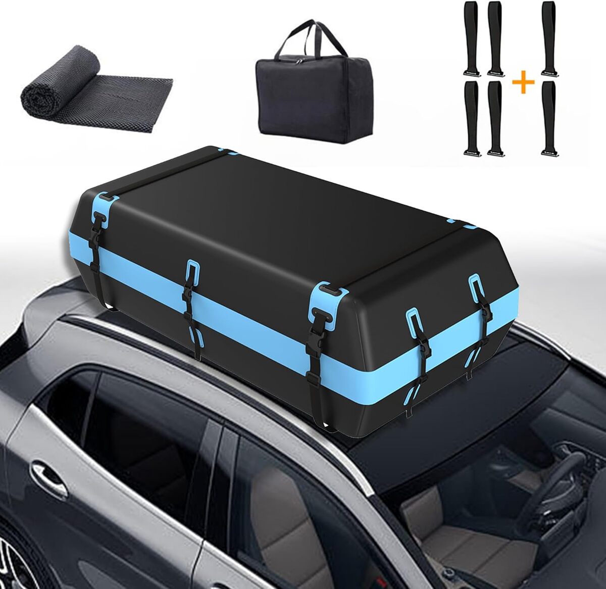 Test : coffre de toit pliable 595L pour voyages camping