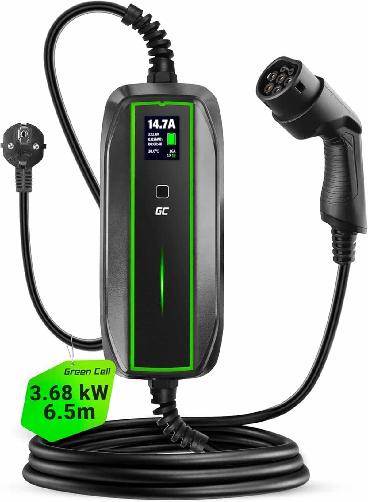 Test du chargeur portable Green Cell pour voitures électriques : performances et compatibilité