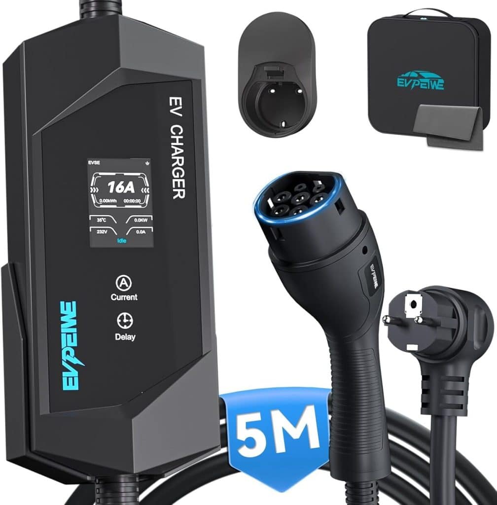 Test du chargeur portable EVPEIWE Type 2 : puissance et flexibilité