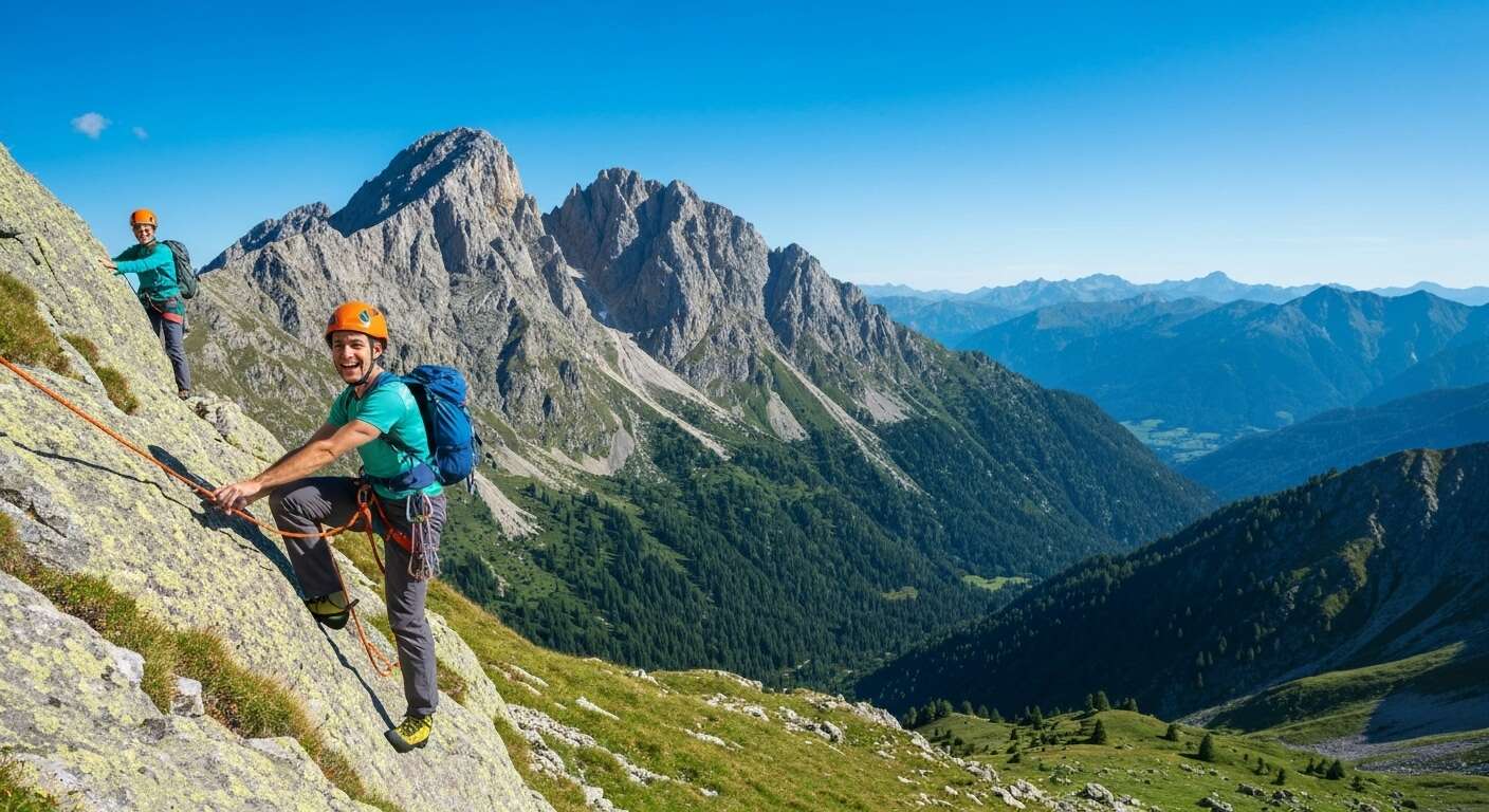 Escalade facile sur l'ar&ecirc;te ouest