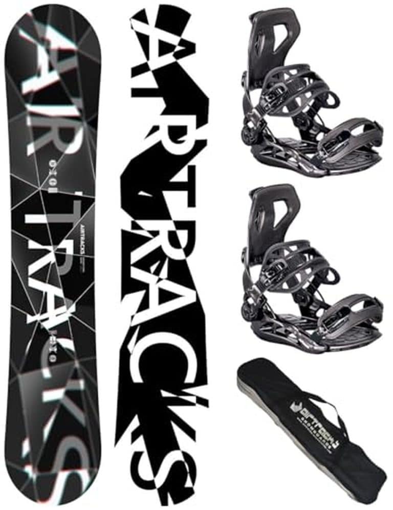 Pack Snowboard AIRTRACKS Data Zero Rocker Wide – Planche + Fixations + Chaussures + Sac