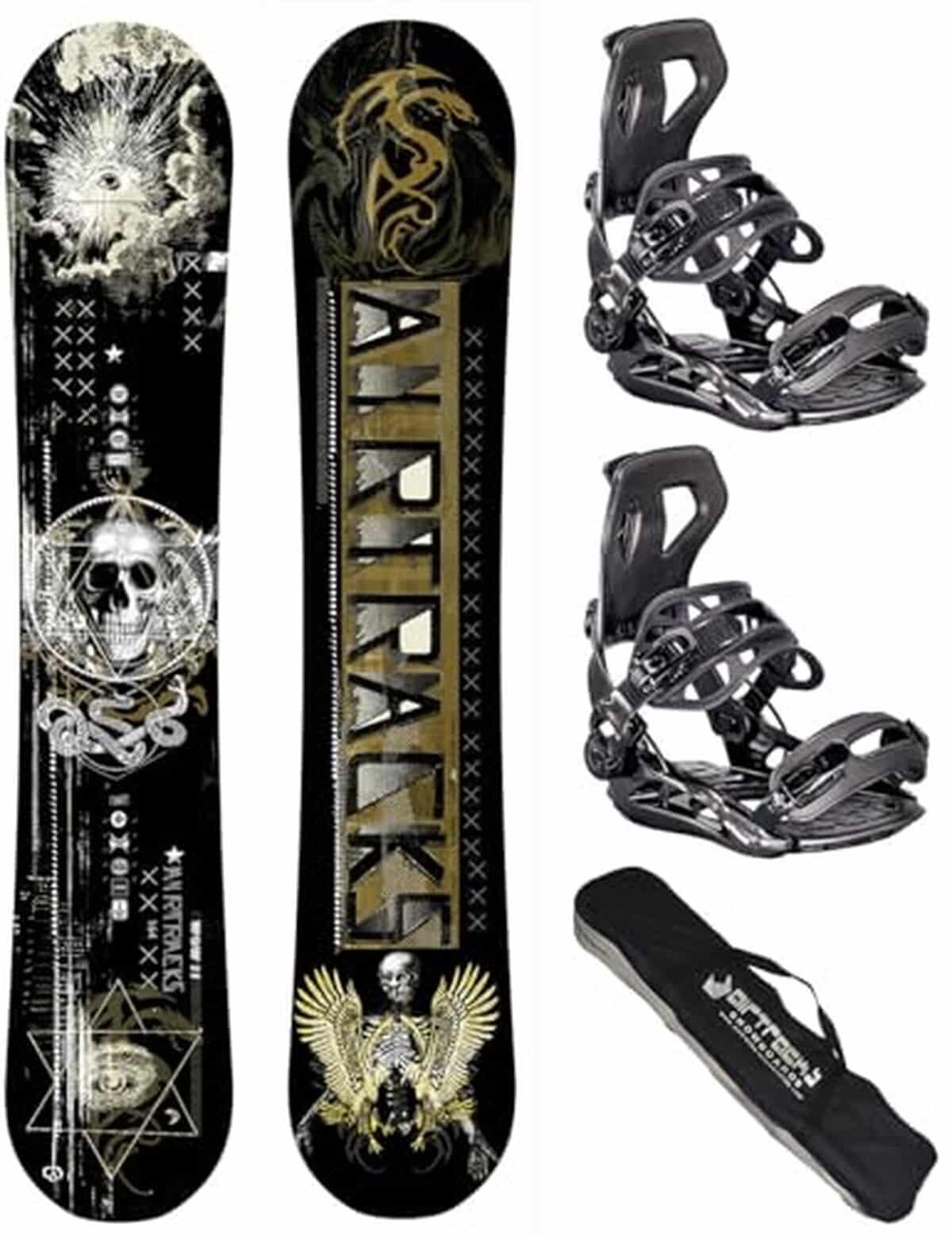 Test snowboard Airtracks : planche Wow Wide Carbon Hybrid Rocker 164 et fixation Master XL