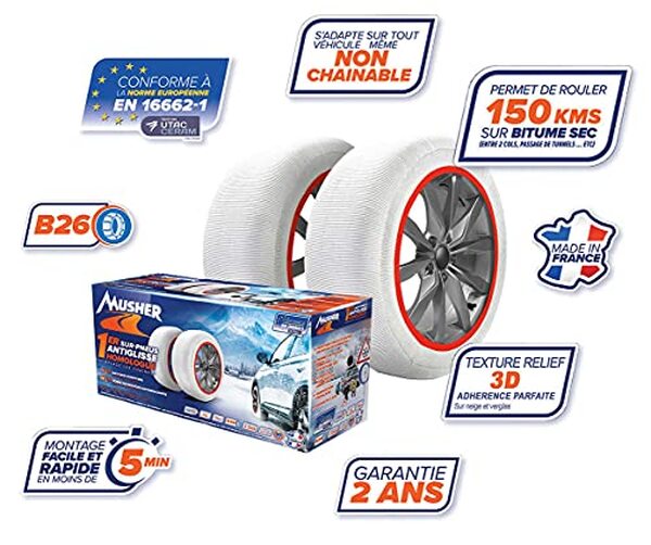 Découverte complète des chaînes neige premium Musher taille 9 : performance, facilité d'installation et conseils d'utilisation