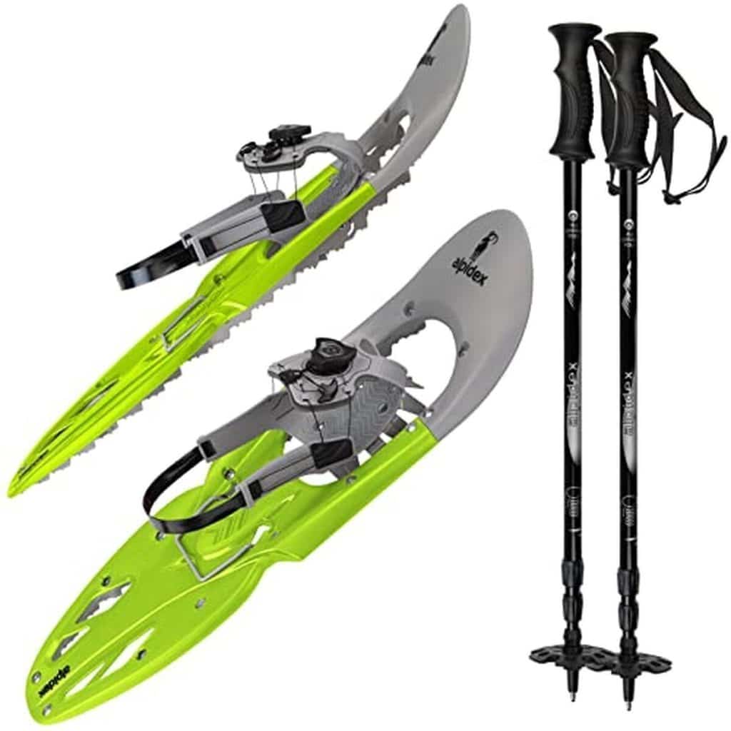 Test : raquettes à neige Alpidex 29 inch avec bâtons télescopiques