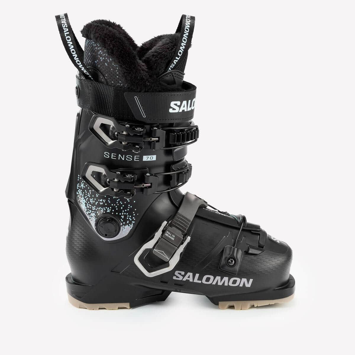 Test : chaussures de ski femme Salomon Sense 70 HV noires chez Decathlon